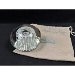 Vintage Steuben Crystal Paperweight Signed HEAVY!